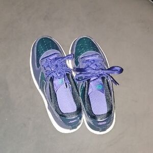 Girl's Blue and Green Sneakers Size 3Y